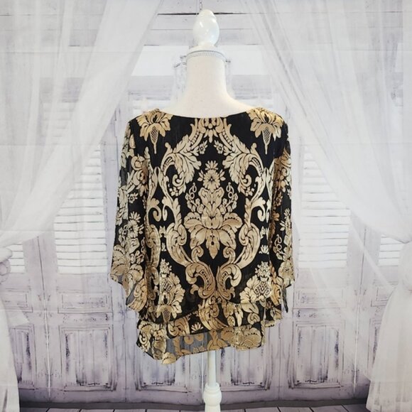 Alex Evenings Metallic Sheen Blouse - Picture 3 of 4